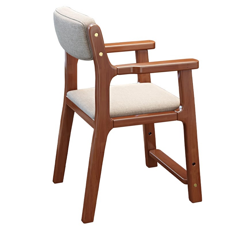Picture of Solid Wood Chair Home Backrest Desk Chair Learning Chair Children Student Computer Writing Lift Chair with Armrest Dining Chair