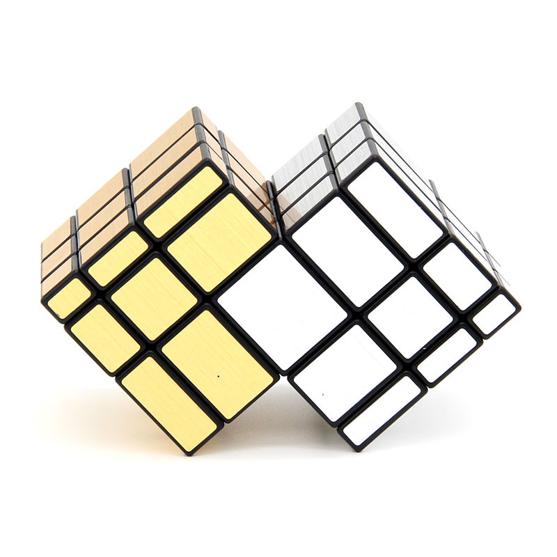 Picture of Two Siamesed Mirror Rubik's Cube Handmade DIY Alien Bundled Restricted Rotating Mirror 2 Siamesed Fun Intelligence Rubik's Cube