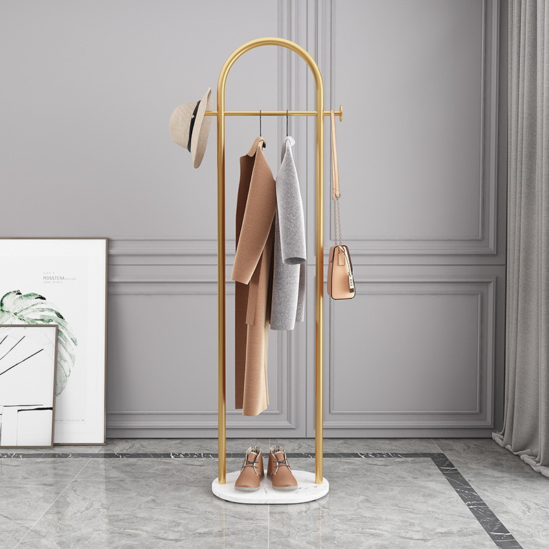 Picture of Nordic Light Luxury Coat Rack Floor Clothes Rack Home Clothes Rack Clothing Store Display Rack Bedroom Hanger Amazon Exclusive