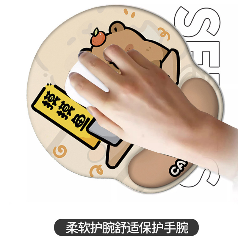 Picture of Creative Cartoon Wrist Mouse Pad Non-Slip Hand Rest Student Office Learning Wrist Pad Gaming Keyboard Mouse Pad