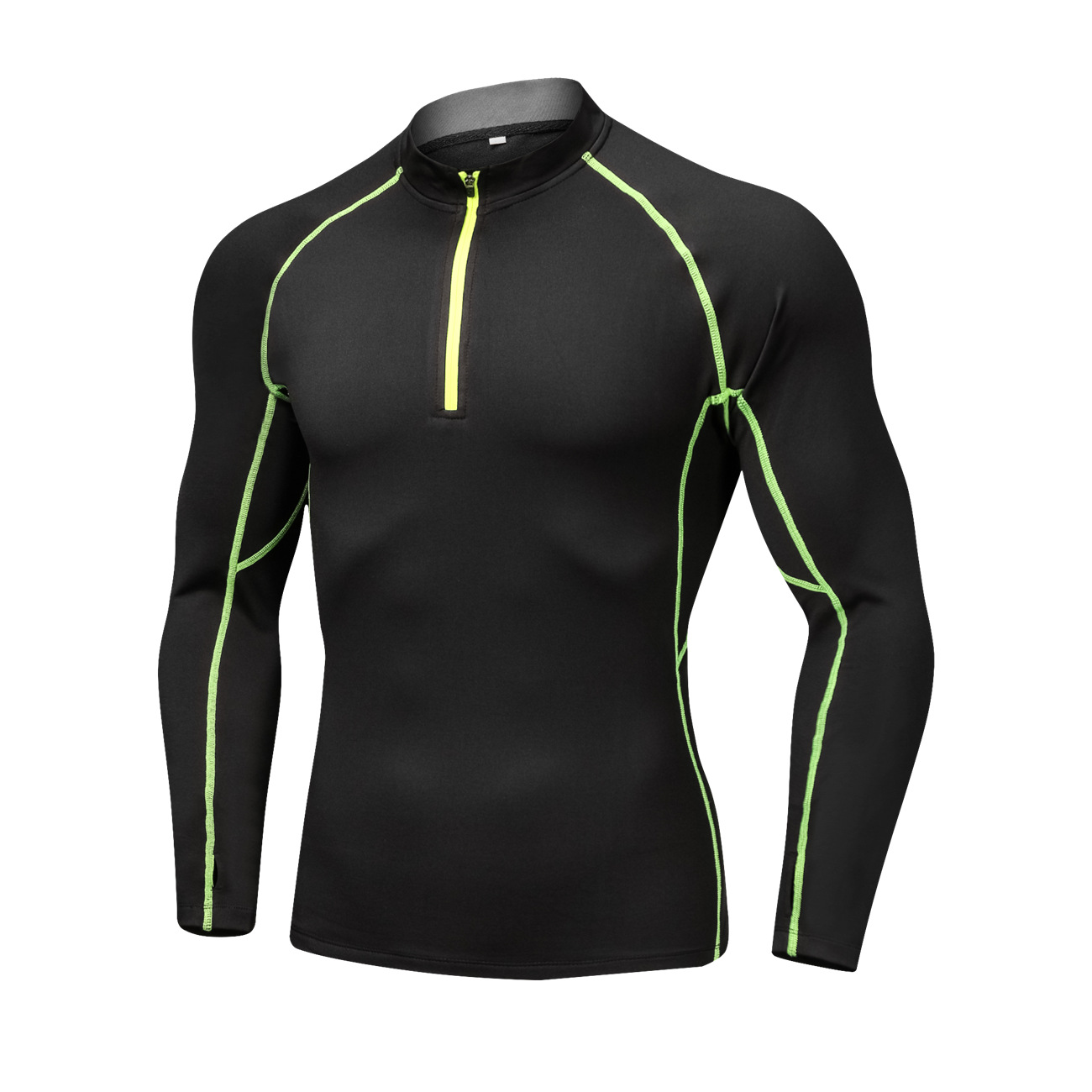 Picture of Cross-border outdoor fleece men's warm fall/winter pullover sports breathable stand collar semi-cardigan coat# 120Y