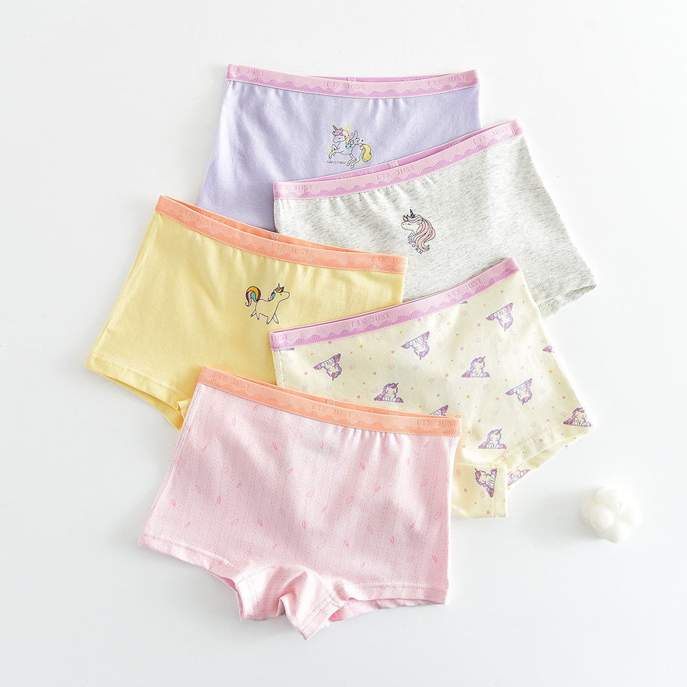 Picture of ETX women's children's underwear girls cotton underwear children's baby boxer shorts baby toddler boxer shorts 5 pieces