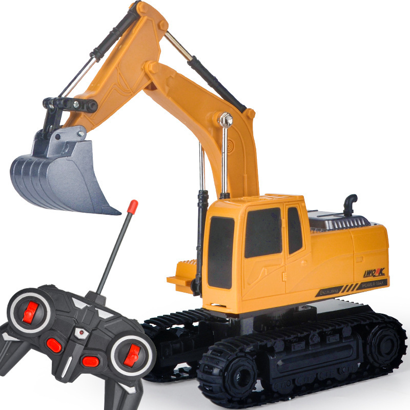 Picture of Cross-Border Children's Boy Electric Alloy Six-Channel Excavation Car Model Charging Toy Supermarket Street Stall Competitive Car