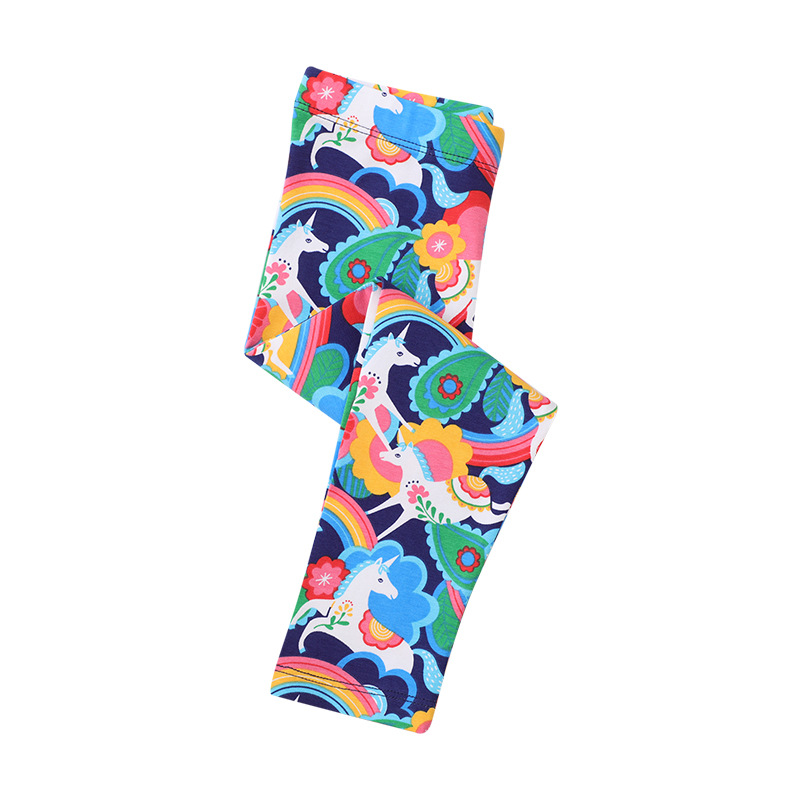 Picture of 2025 Spring Girls Leggings Cartoon Unicorn Digital Print New Children's Pants Wholesale Distribution