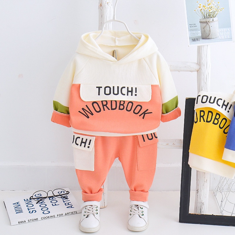 Picture of Foreign trade new autumn children's clothes suit baby long-sleeved zipper jacket coat trousers two-piece set delivery