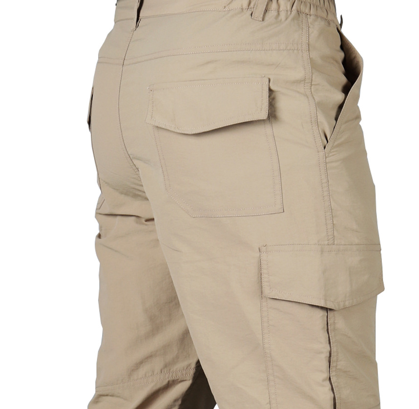 Picture of Summer Quick-drying Pants Men's Thin Outdoor Sports Mountaineering Crock Pants Loose Multi-bag Military Fan Tactical Charge Pants