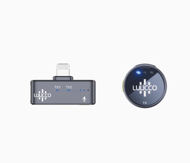 Picture of LUUCCO wireless live broadcast microphone AirWave mini noise reduction radio recording mobile phone camera collar clip