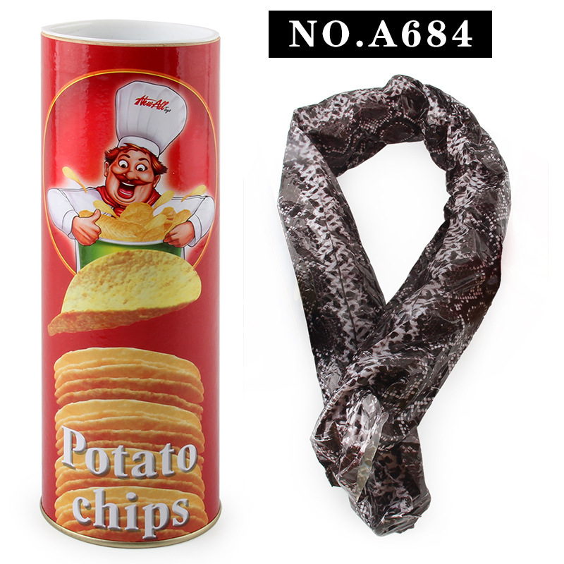 Picture of Potato chips bouncing snake April Fool's Day gift spoof startled potato chips snake toy funny gift toy simulation snake