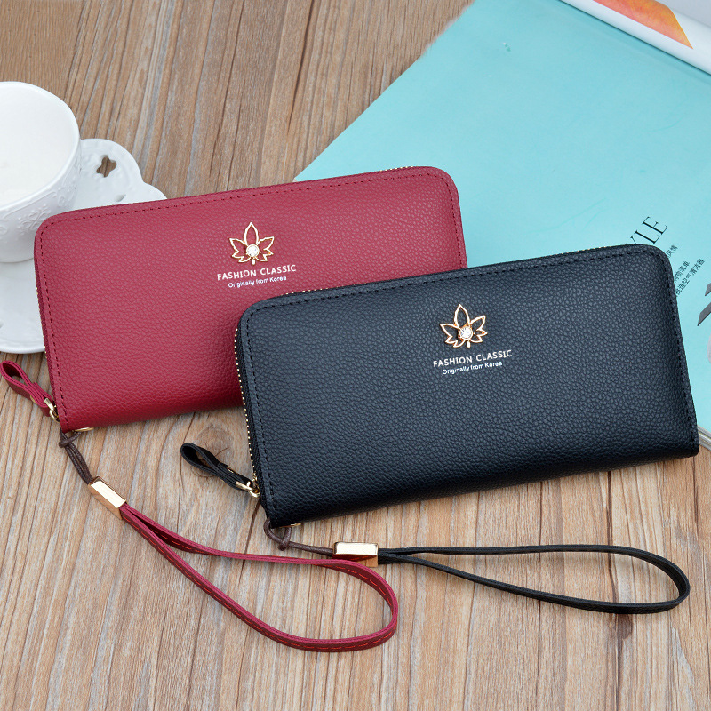 Picture of New Women's Wallet Women's Long Zipper Clutch Bag Women's Fashionable Simple Large Capacity Litchi Pattern Wallet Phone Bag