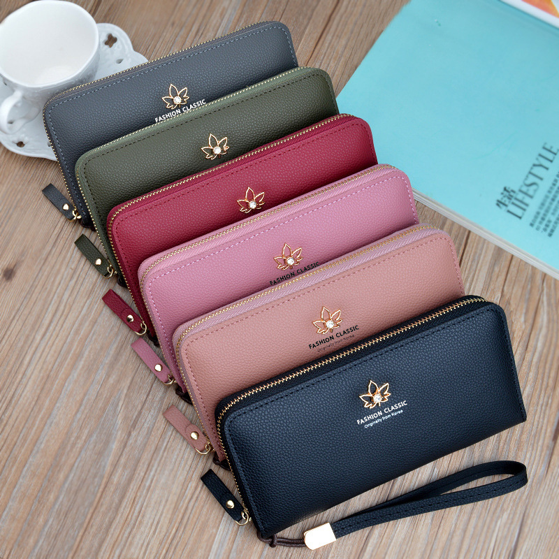 Picture of New Women's Wallet Women's Long Zipper Clutch Bag Women's Fashionable Simple Large Capacity Litchi Pattern Wallet Phone Bag