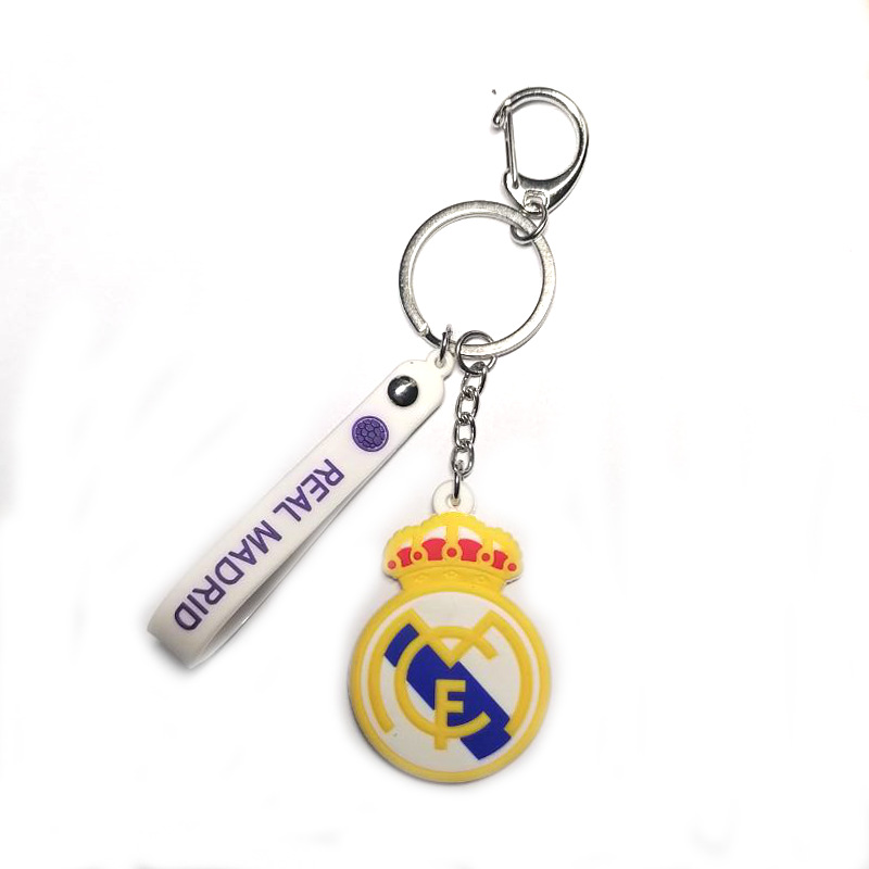 Picture of Real Madrid Atletico Paris Juventus AC inter Roman double-sided ball mark PVC Keychain D-shaped pendant fan gift supplies