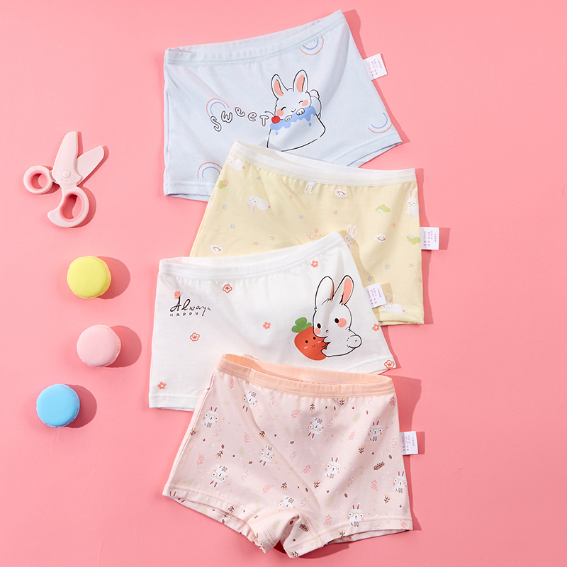 Picture of All cotton girls underwear children's underwear wholesale shaking sound boxer pants large children's underwear girl underwear baby cotton