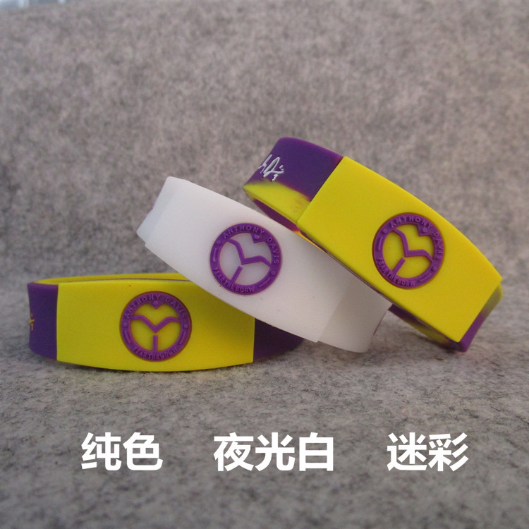 Picture of Basketball Starlake Team No. 3 Anthony. Davis Memorial Slide Sleeve Luminous Sports Bracelet Wristband Fans