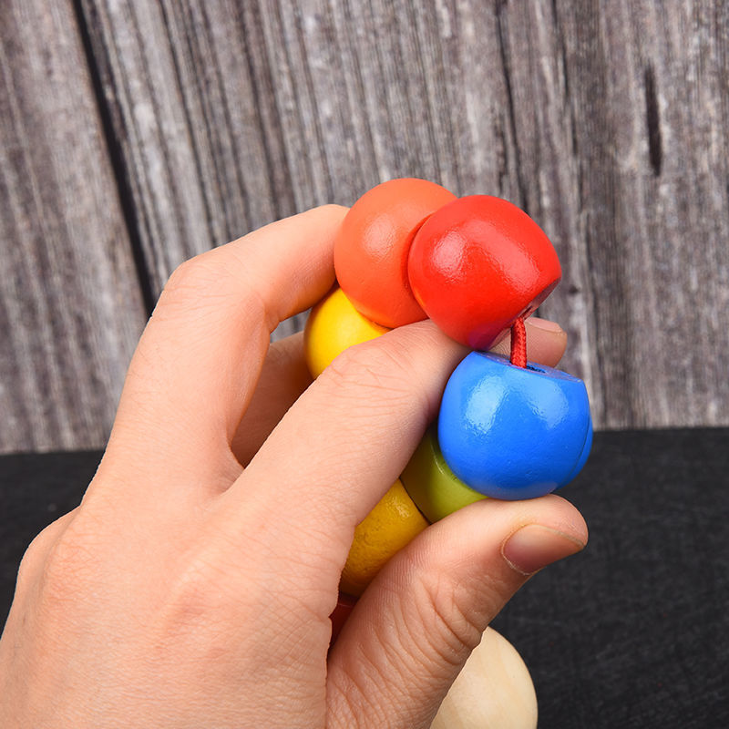 Picture of Percussion Musical Instruments Infants 0-1-2 Years Old Music Enlightenment Wooden Eight-tone Accordion Educational Music Toys