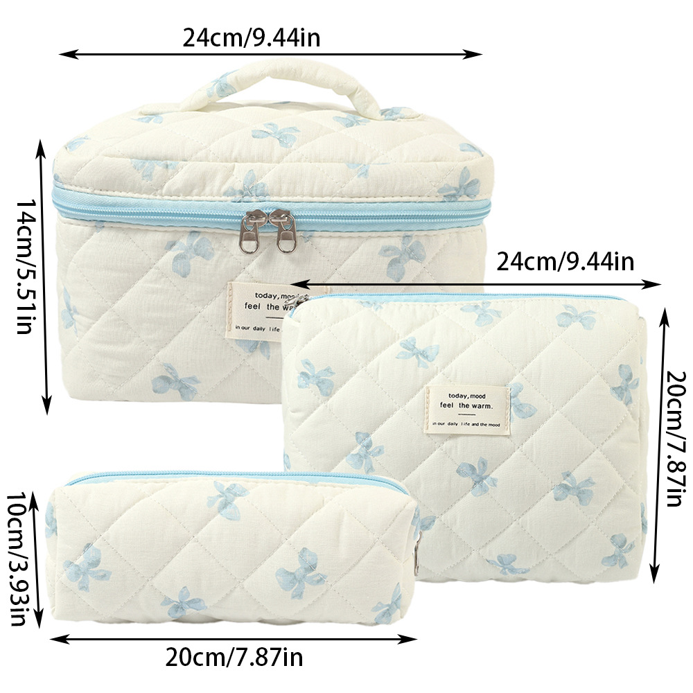 Picture of Cross-border Super New Cotton Cosmetic Bag Niche Portable Washes Storage Bag Floral Ins Cute Quilted