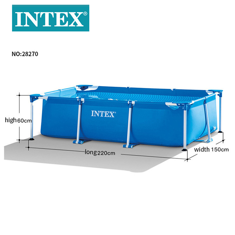 Picture of INTEX swimming pool square bracket pool round bracket pool family outdoor private large play pool