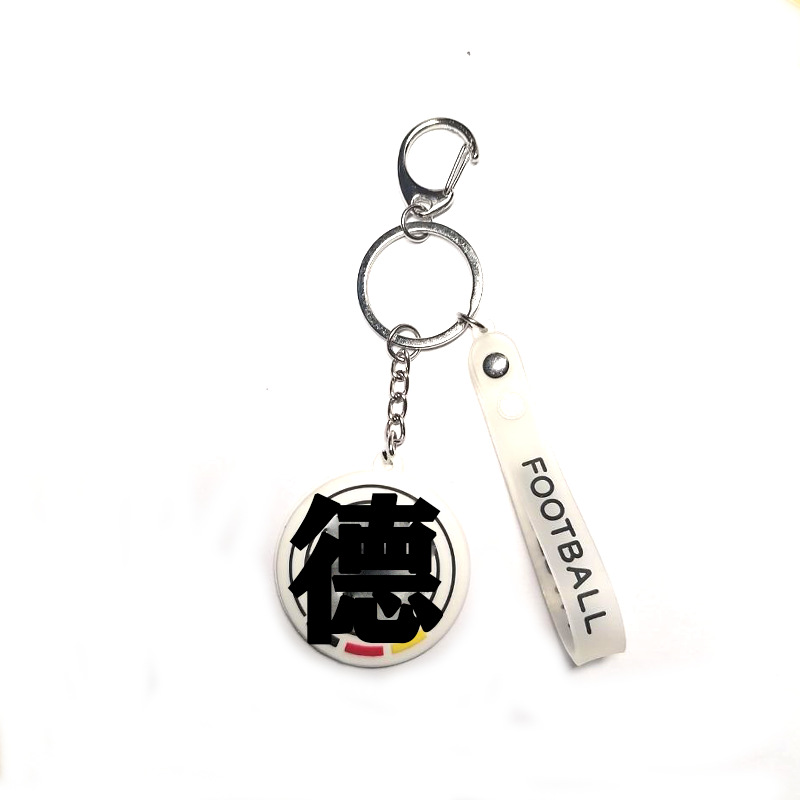 Picture of Real Madrid Atletico Paris Juventus AC inter Roman double-sided ball mark PVC Keychain D-shaped pendant fan gift supplies