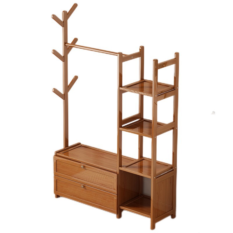 Picture of Coat rack floor vertical bedroom hanger household multi-functional storage rack room clothes hanger
