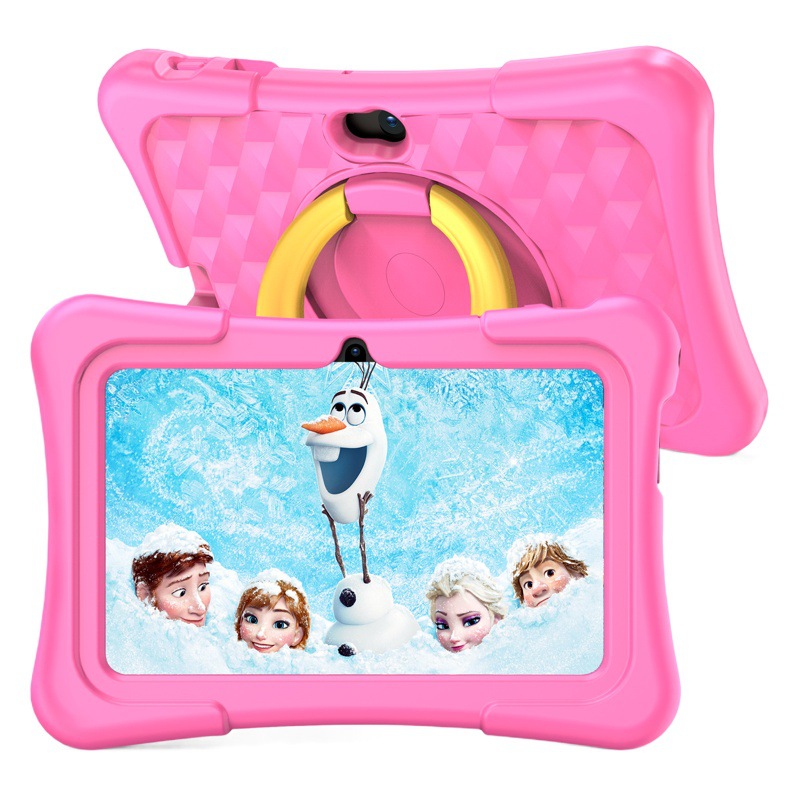 7 inch puzzle children's flat with protective silicone sleeve 360 degree rotating handle bracket for cross-border foreign trade