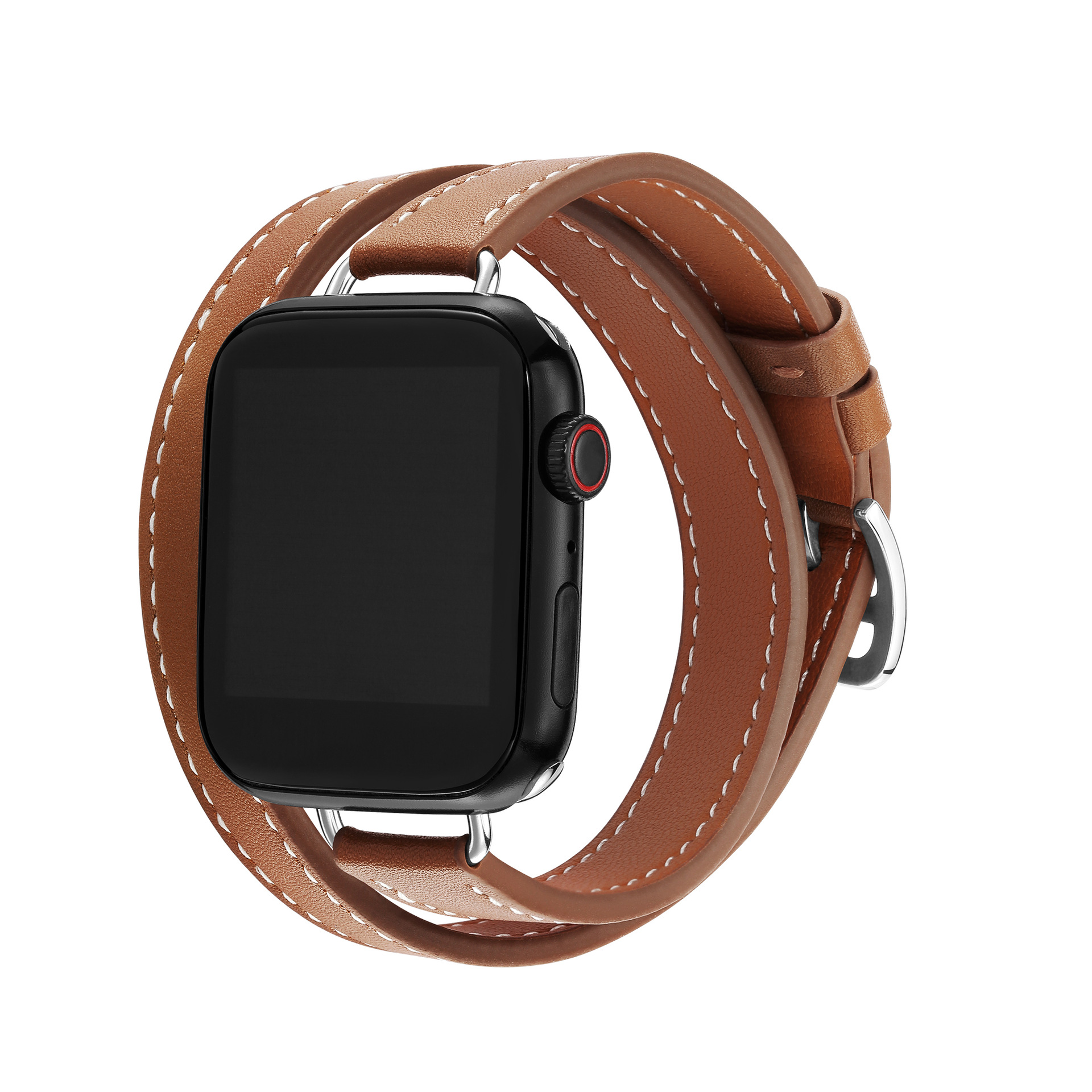 Picture of Suitable for Apple Watch Band Apple watch9/8/7/6/4 Slim-Fit Double-Circle Slim Waist Apple Leather Watch Band