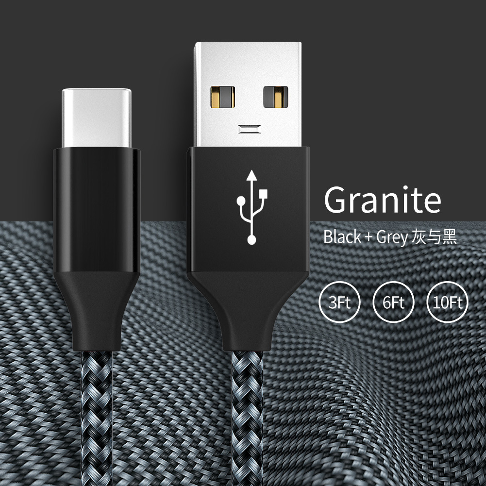 Picture of Fast Charging Data Cable Manufacturer Wholesale Suitable for Apple iPhone Android Mobile Phone Nylon Braided USB Charging Cable