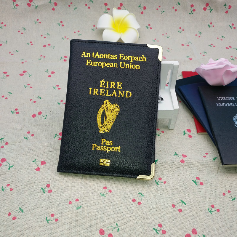 Picture of Multicolor Optional PU Ireland Passbook Holder Passbook Holder Travel Multi-function Bi-fold Passbook Bag Certificate Holder