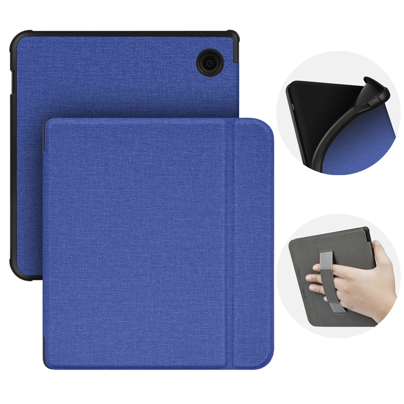 Picture of Suitable for 2019Kobo LibraH2O handheld 7-inch protective case Tolino vision5 linen pattern protective case