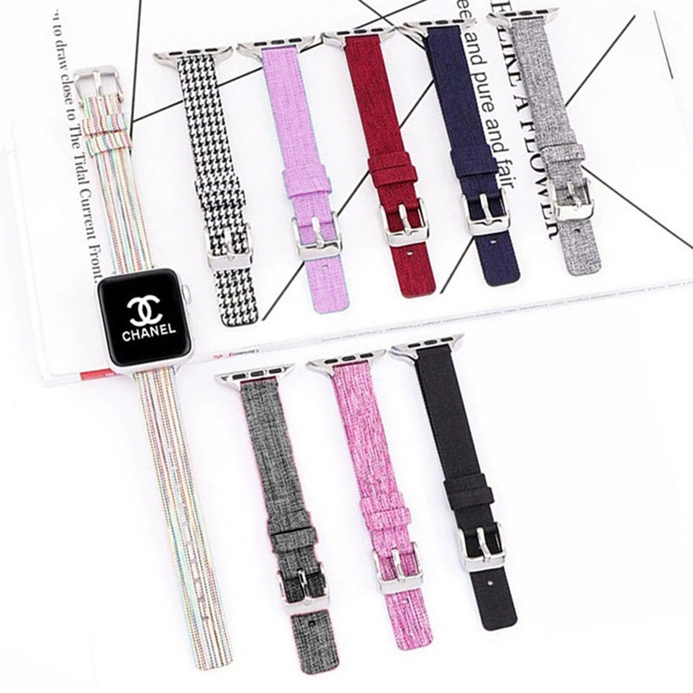 Picture of Suitable for Apple Watch S10 Canvas Nylon Small Waist Women's Watch Strap in Stock