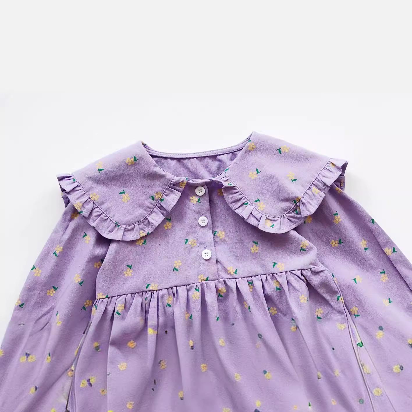 Picture of Mdd Girls Korean Floral College Style Skirt 2024 Spring and Autumn Lolita Long Sleeve Ruffle Dress