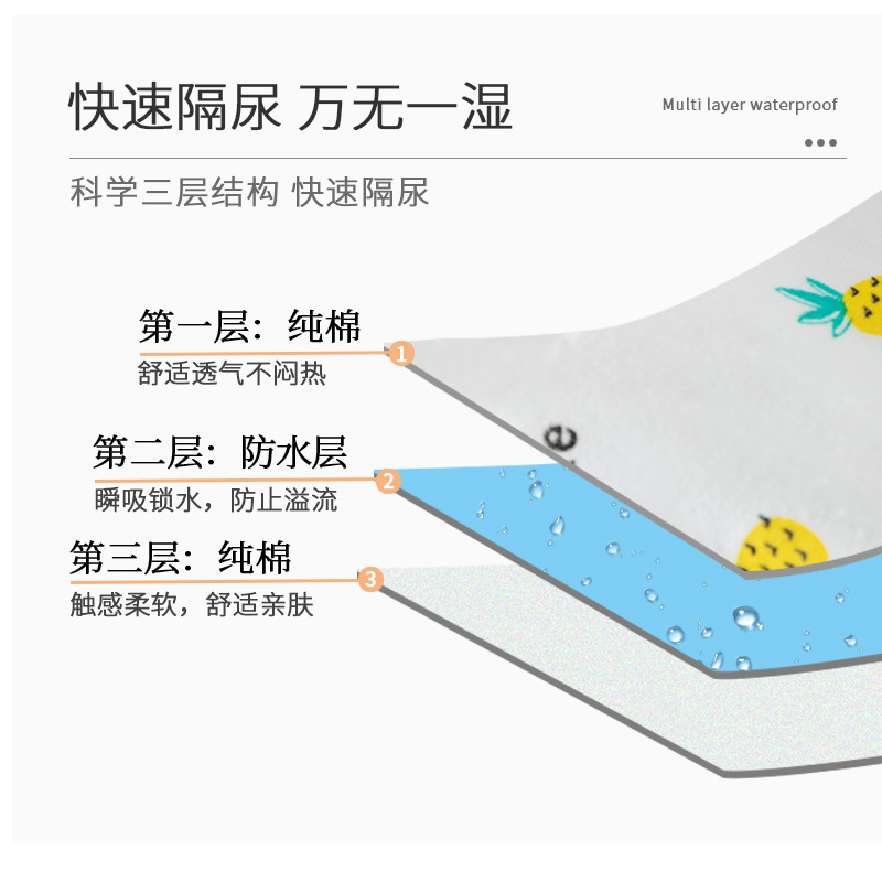 Picture of Cotton printed diaper pants baby cartoon waterproof diaper pants three-dimensional anti-side leakage newborn baby diaper pocket wholesale