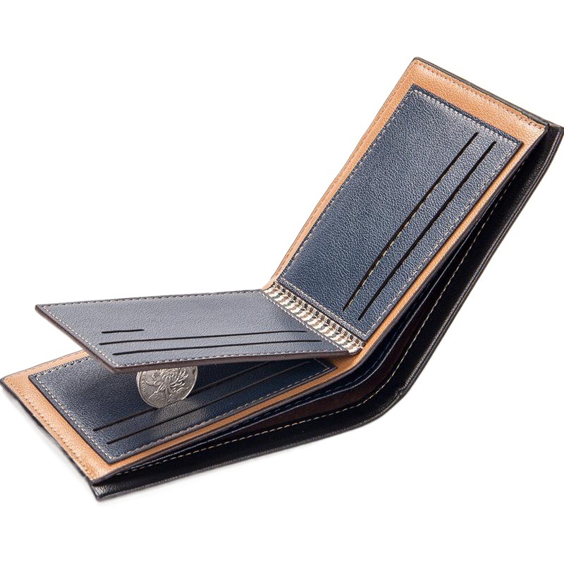 New Men's Wallet Short Cross-border Youth Simple Multi-card Wallet Men's PU Leather Retro High-end Men's