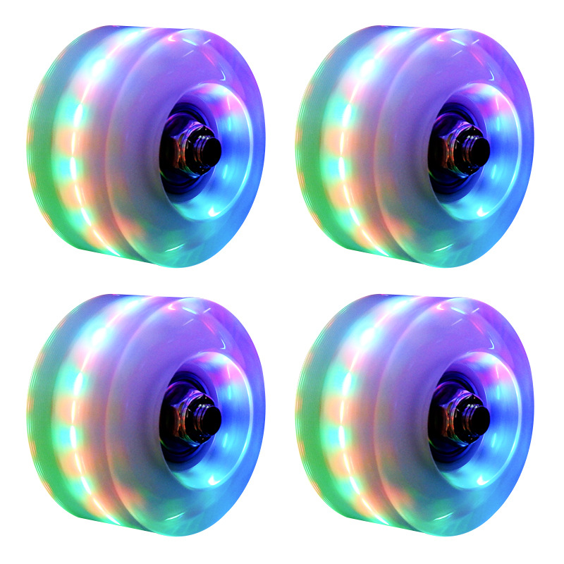 Picture of Factory spot double row skates luminous wheel four roller skates flash wheel skates wheel four a box
