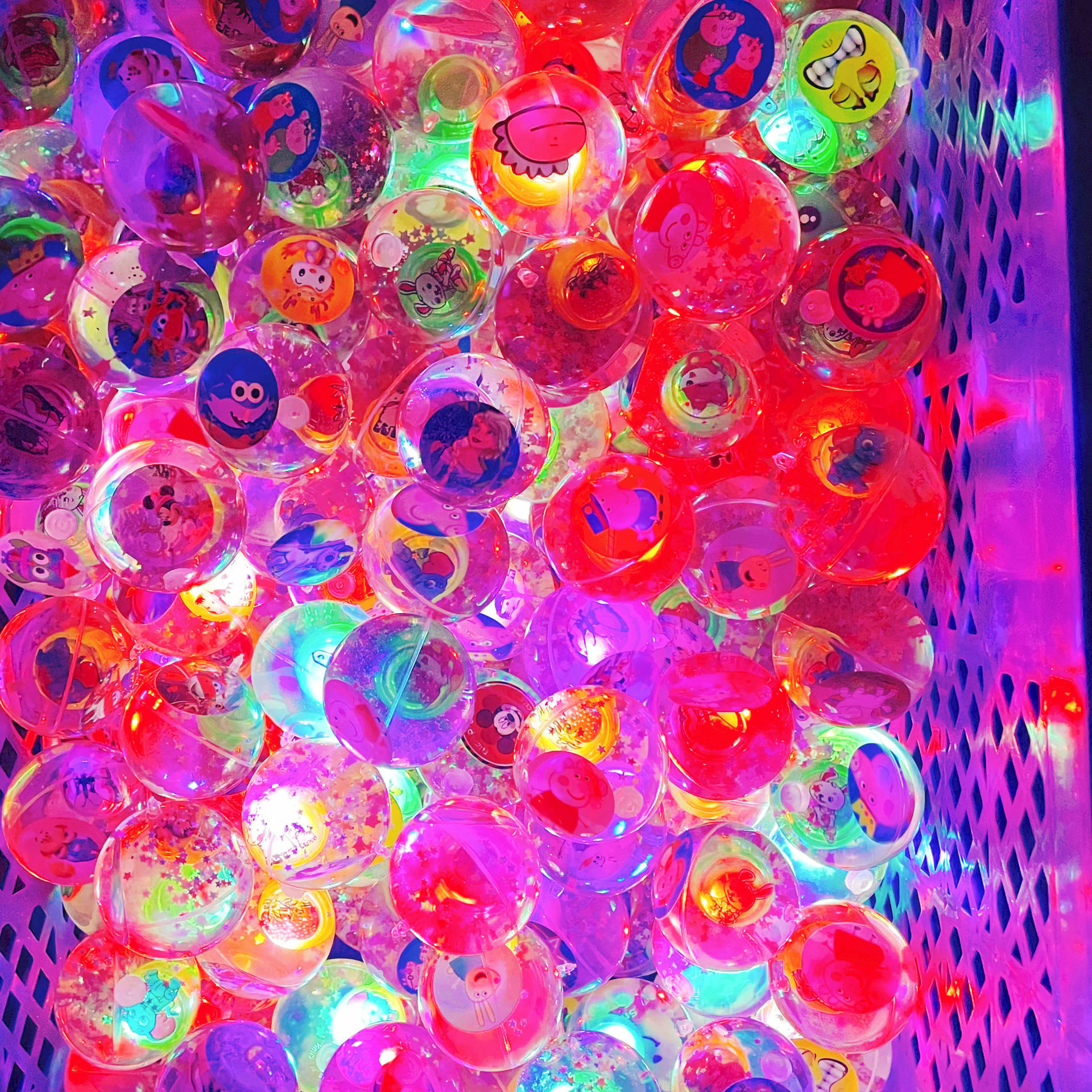 Picture of 5.5cm with rope flash crystal ball luminous elastic ball colorful jumping ball children's toy cartoon ball