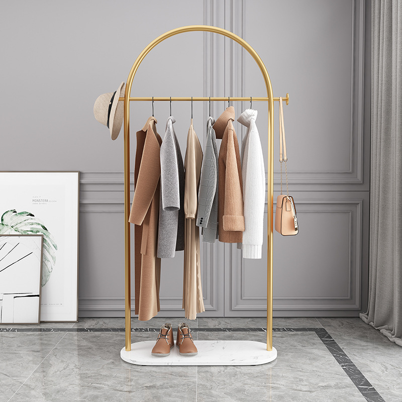 Picture of Nordic Light Luxury Coat Rack Floor Clothes Rack Home Clothes Rack Clothing Store Display Rack Bedroom Hanger Amazon Exclusive