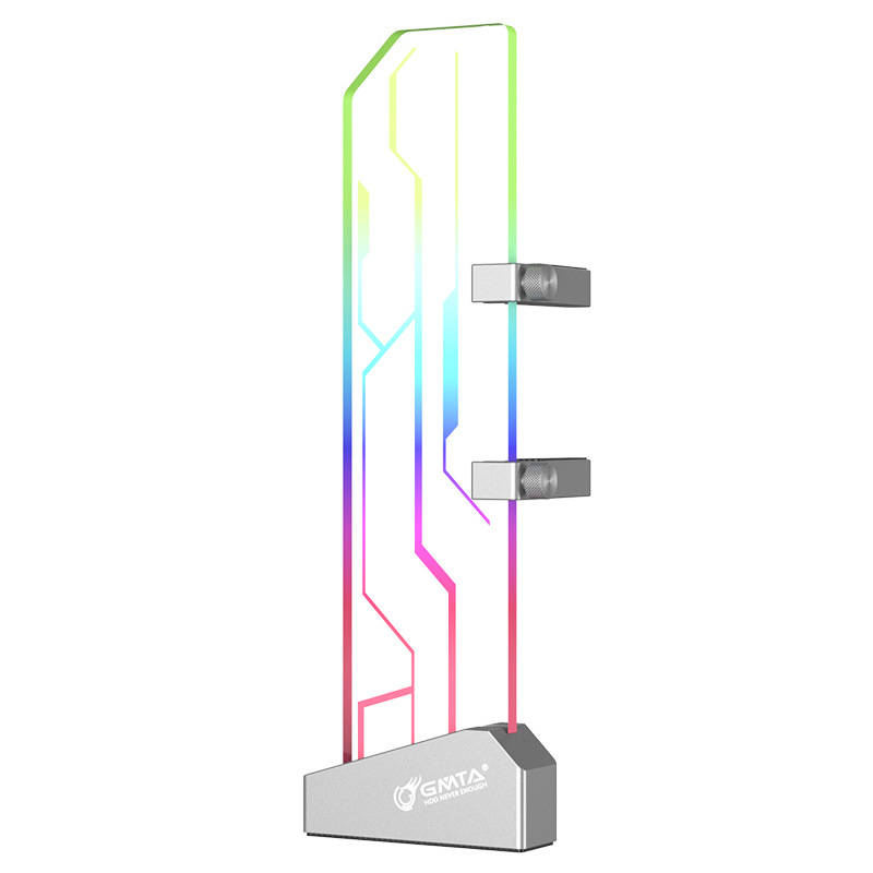 Picture of GMTA Tempered Glass Vertical Graphics Card Bracket 5V Shengguang Synchronous ARGB Jack Magic Graphics Card Bracket