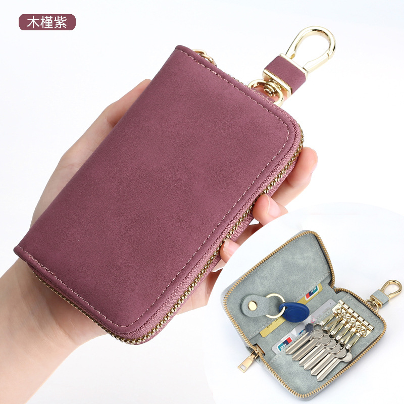 Picture of Vintage Simple Zipper Key Bag Men's Waist Hanging Multifunctional Household Small Bag Large Capacity Car Women's Key Bag