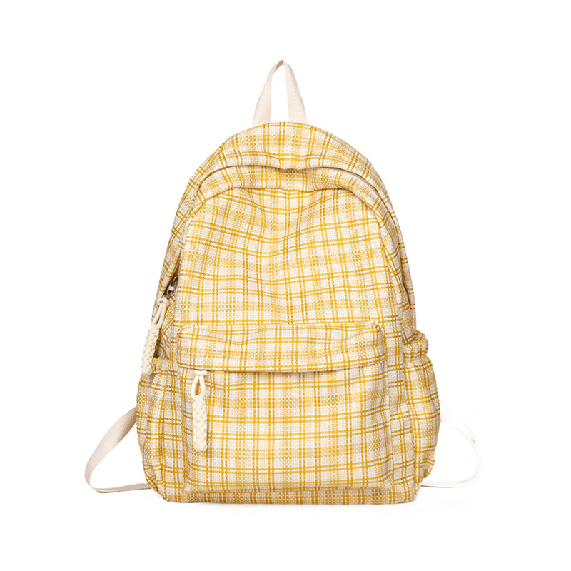 Picture of College style Plaid schoolbag new Ruiying artistic high-looking middle school student backpack casual large capacity backpack