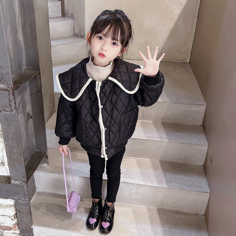 Picture of Girls' 2024 autumn new cotton-padded coat children's western style winter quilted coat all-matching top fashionable light cotton-padded coat