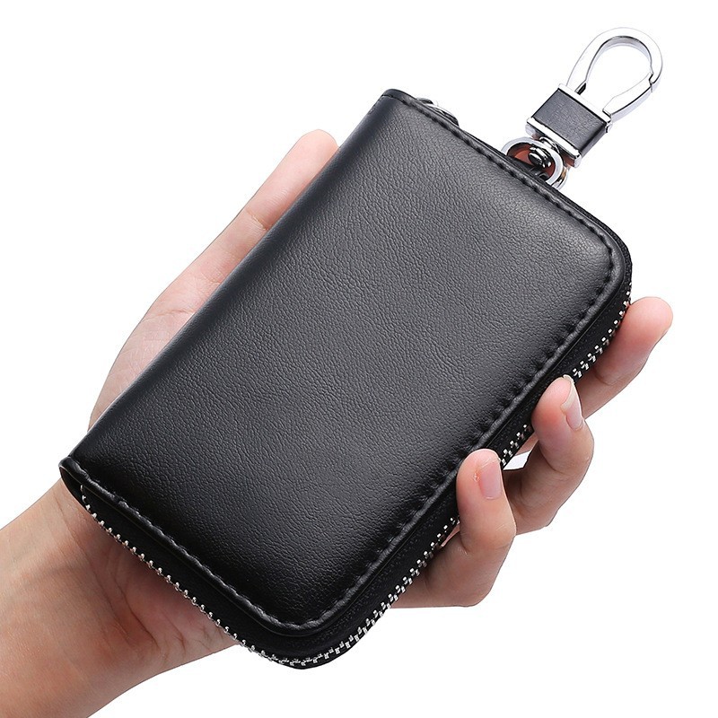 Picture of 2023 New zipper large capacity key bag men's leather multi-functional practical car key bag cowhide key bag