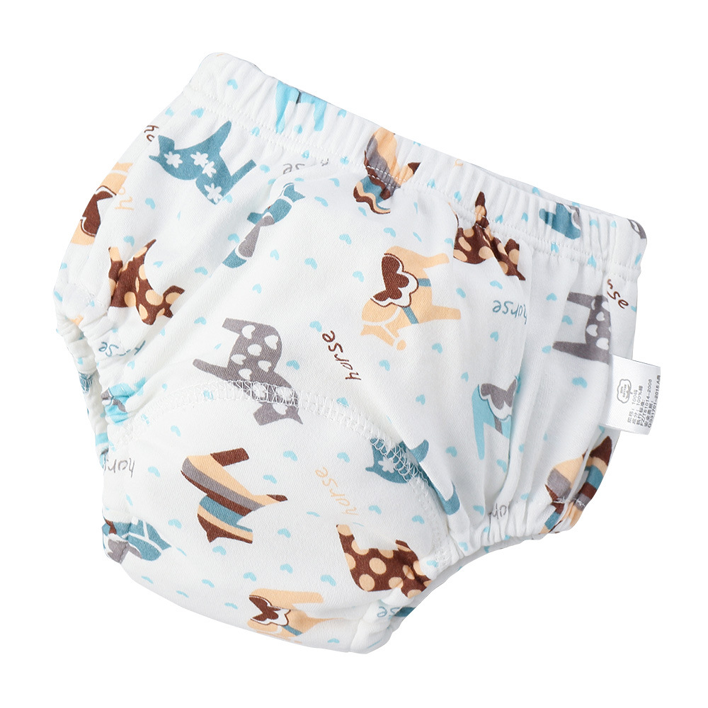 Picture of Baby Training Pants Washable 6-Layer Gauze Diaper Bag Learning Pants Baby Cloth Diaper Pants Breathable Diaper Pants Spring and Summer