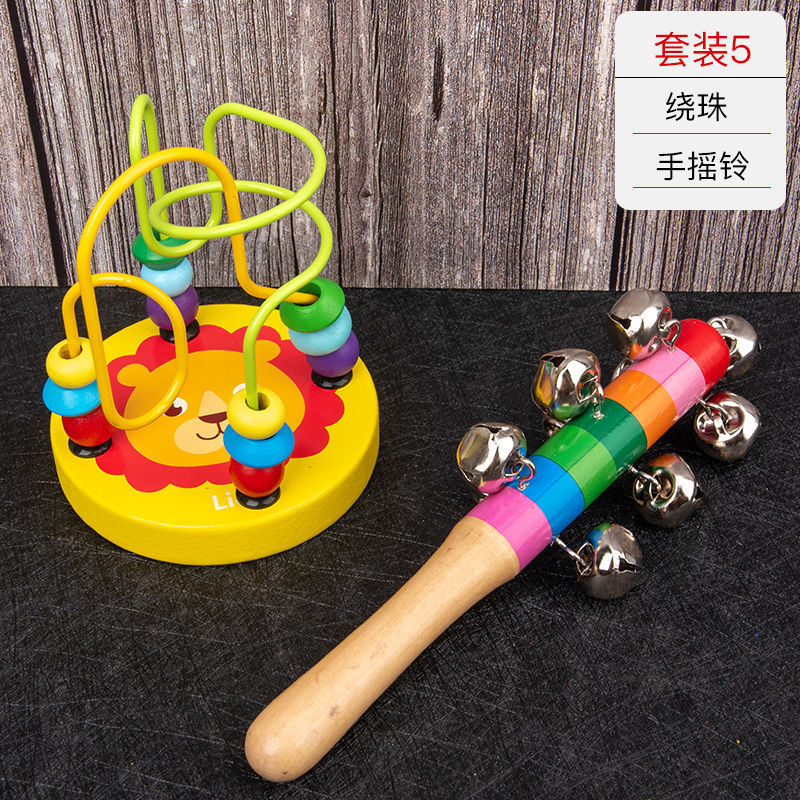 Picture of Percussion Musical Instruments Infants 0-1-2 Years Old Music Enlightenment Wooden Eight-tone Accordion Educational Music Toys