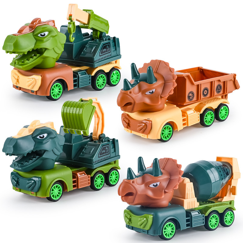 Picture of Oversized Dinosaur Engineering Children's Toy Car Boy's Shatter Resistant suit Tyrannosaurus Rex Excavator Car Crane Baby