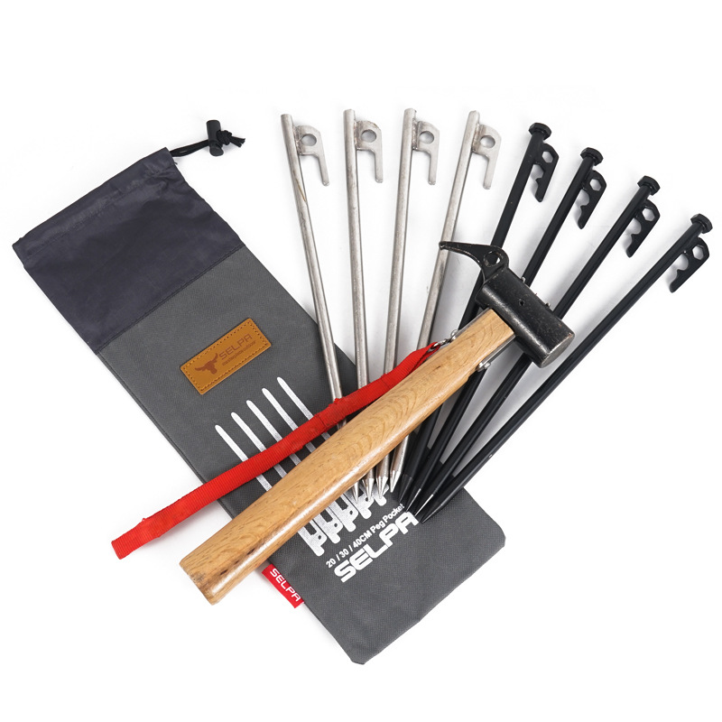Picture of Exported to South Korea Extra Long 40cm Ground Nail Bag Outdoor Camping Style Ground Nail Storage Camping Style Tool Bag Oxford Cloth Cosmetics Bag