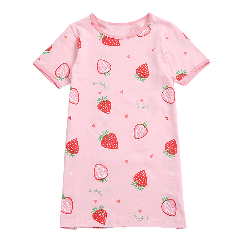 Picture of Women's Nightdress Women's Spring and Summer New Children's Clothing Girls' Pajamas Summer Cotton Home Girl's Dress Casual