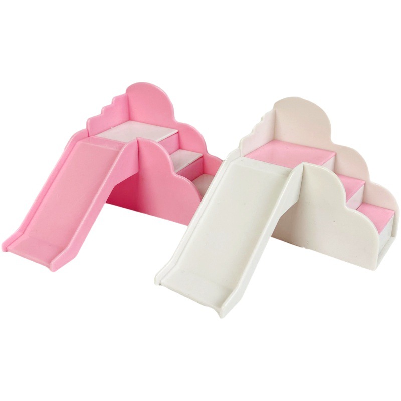 Cross-border ABS 16cm doll accessories children's playground slide doll house furnishings play house toys 32g
