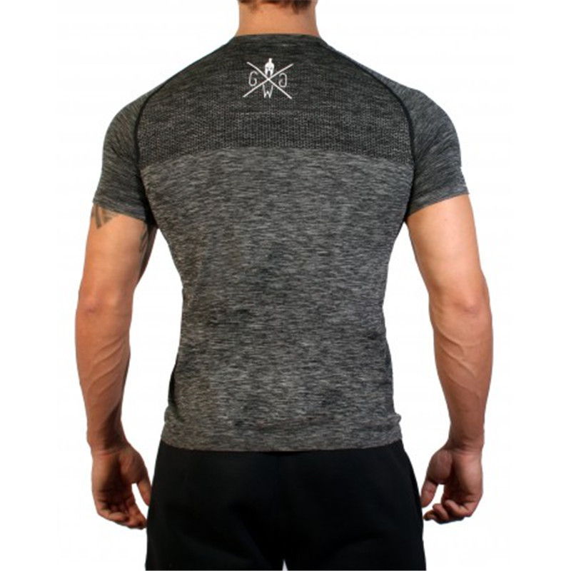 Picture of Muscle Fitness Men's Training Elastic Quick-drying T-shirt Running Suit Room Sports Exercise Quick-drying Short-sleeved Top