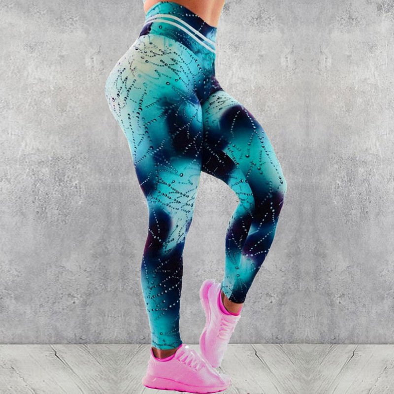 Picture of Spot supply cross-border Wish Amazon Ebay water droplets sweat beads high waist printed leggings sports yoga pants
