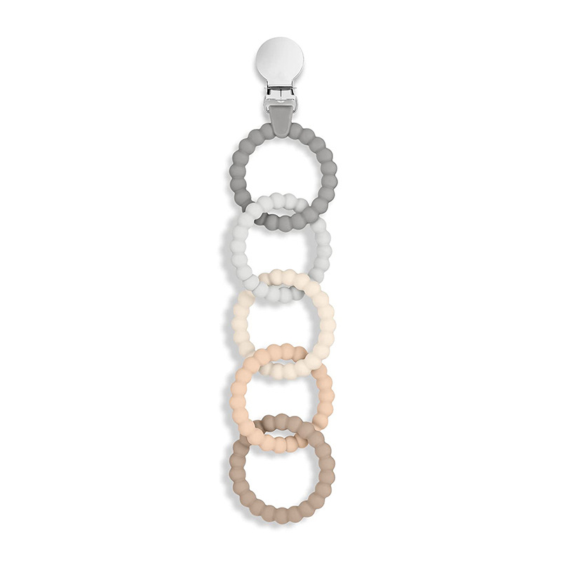 Picture of Amazon's New Five-Ring Kidsren's Teether, Toddler Teeth Chewing Toy Teether, Ring Elastic Chewing Fun