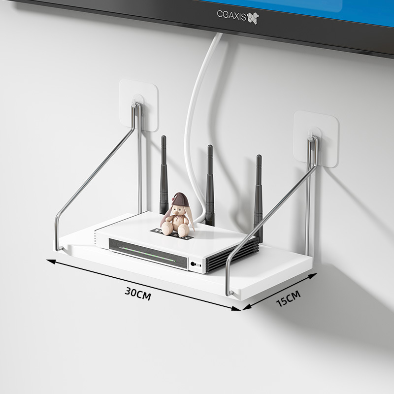 Picture of Cross-Border Wholesale Router Storage Rack for Tv Set-Top Boxes, Wall-Mounted Wifi Storage Rack Without Drilling