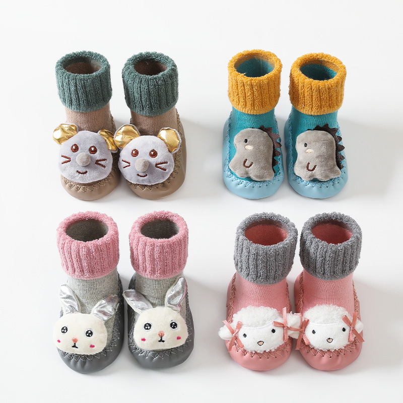 Picture of Baby floor socks winter thick children's socks cartoon baby toddler shoes non-slip soft bottom indoor baby socks